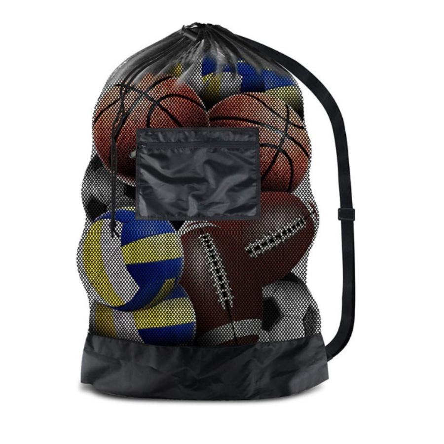 Sports Equipment Stores - Duża siateczkowa torba sportowa z paskami