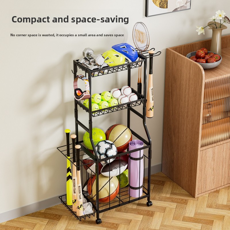 Sports Equipment Trolley - Wielofunkcyjny regał do przechowywania sprzętu fitness,