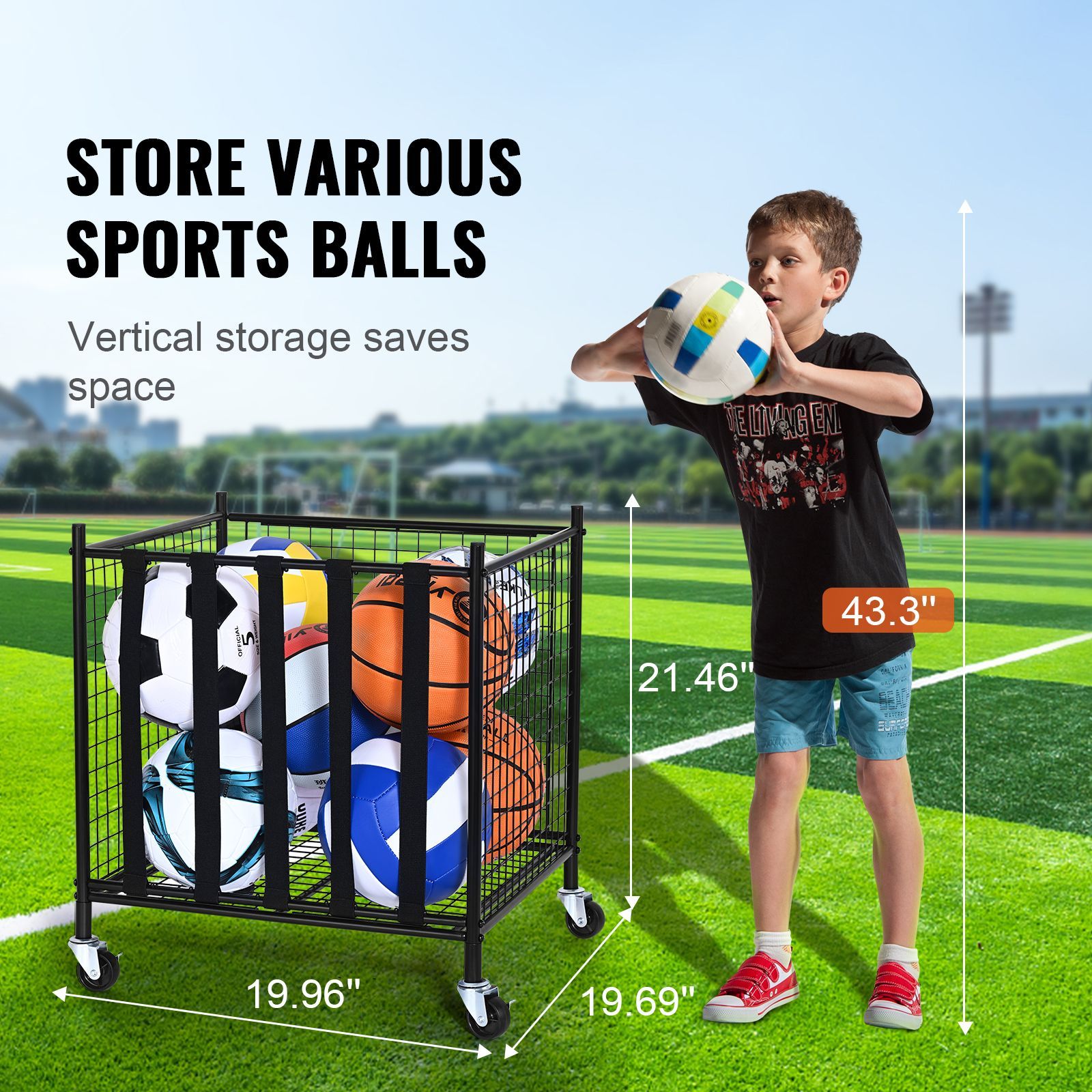 Wózek do przechowywania piłek  – Sports Equipment Outdoor Storage recenzja i cena