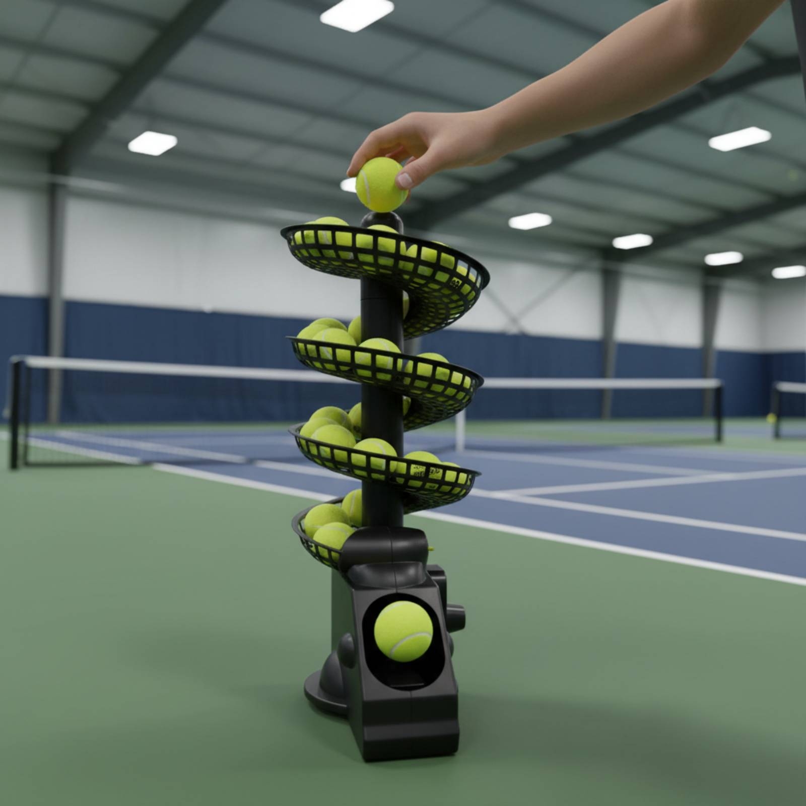 Przenośna maszyna do tenisa z  – Sports Equipment Tennis recenzja i cena